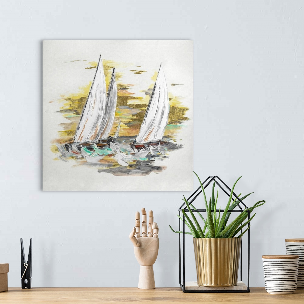 A bohemian room featuring Sailing At Sunset II