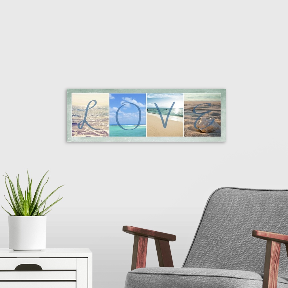 A modern room featuring Sea Love