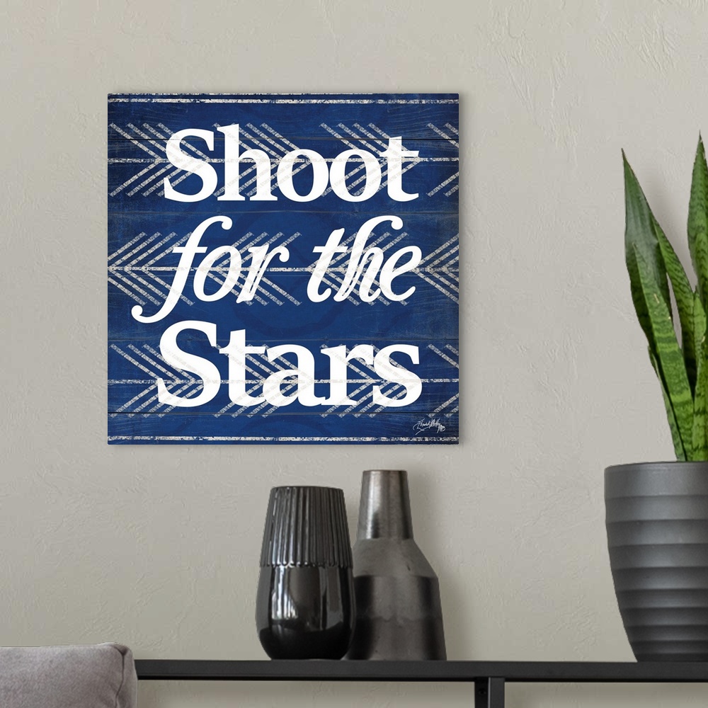A modern room featuring Shoot for the Stars