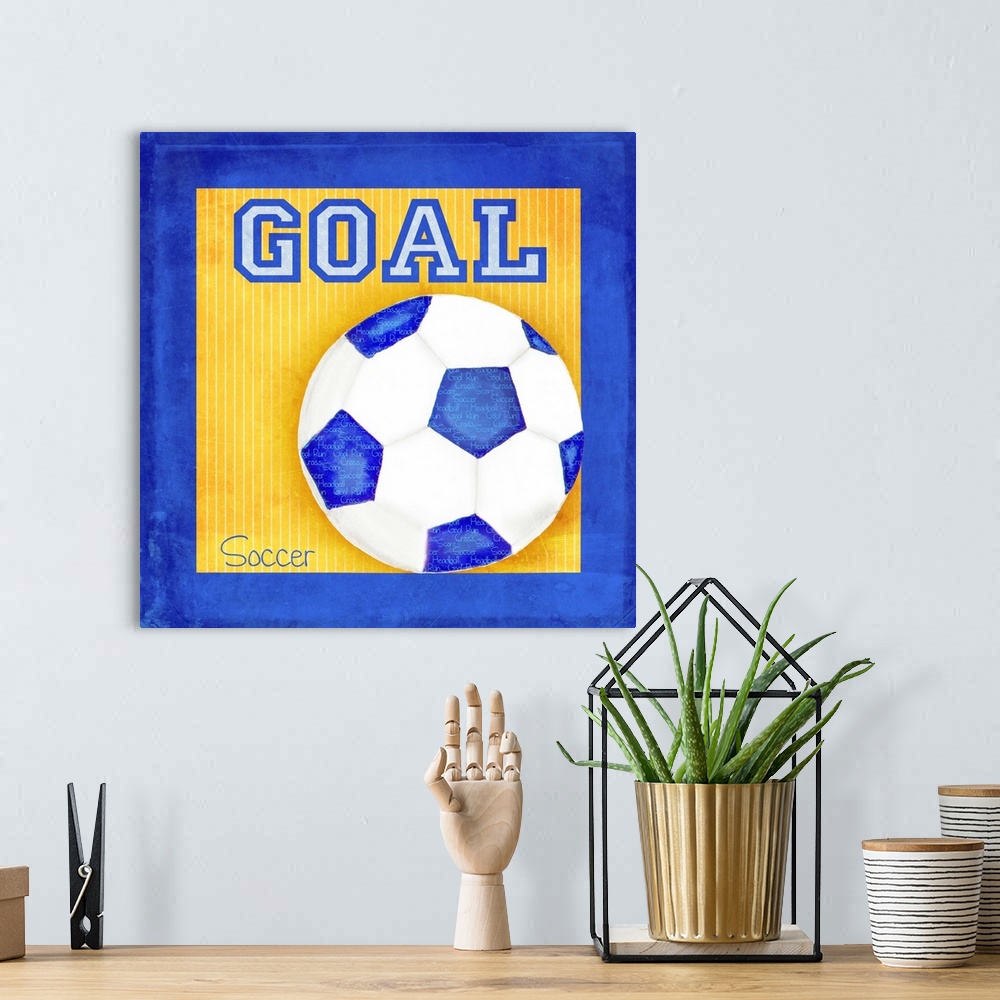 A bohemian room featuring "Goal"