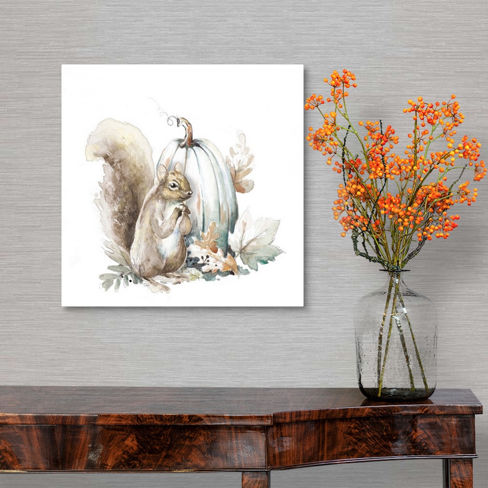 A traditional room featuring Squirrel And Pumpkin I