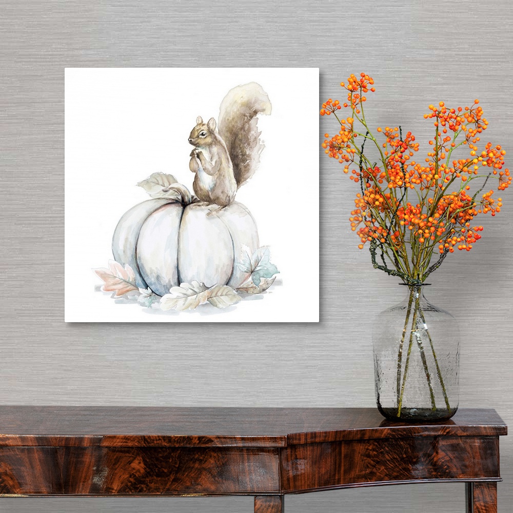 A traditional room featuring Squirrel And Pumpkin II