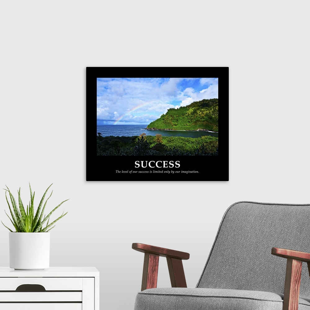 A modern room featuring Success "The Level of Our Success is Limited Only By Our Imagination."