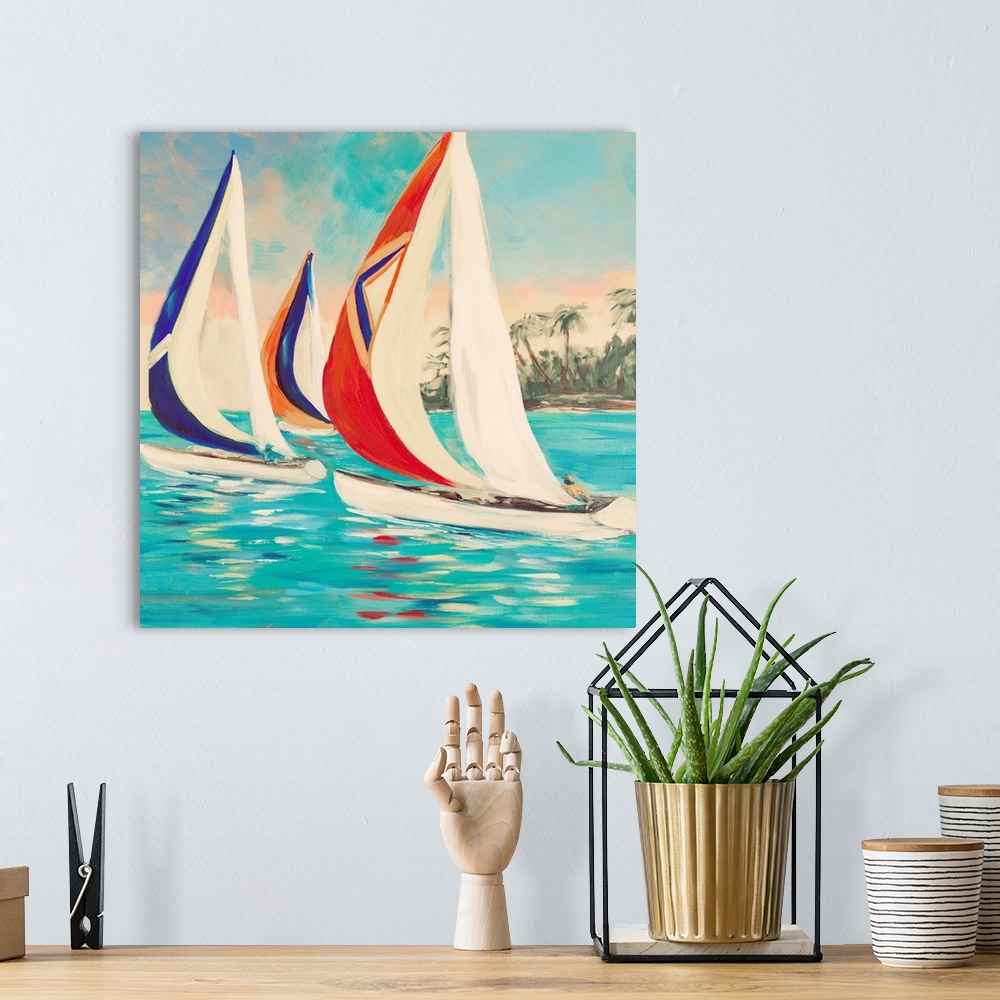 A bohemian room featuring Sunset Sails II