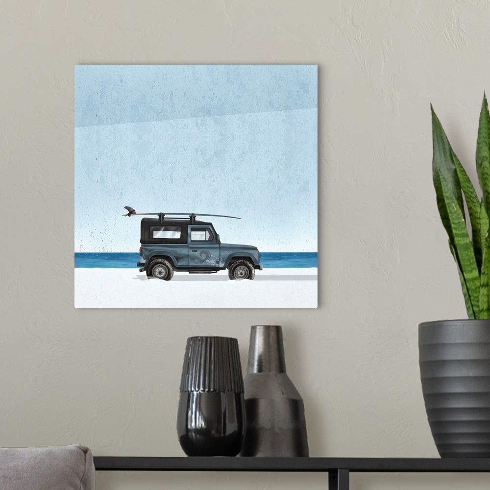 A modern room featuring Surf Vehicle II