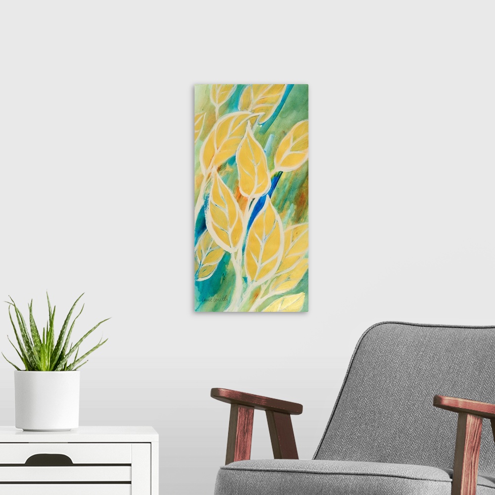 A modern room featuring Swaying Leaves I