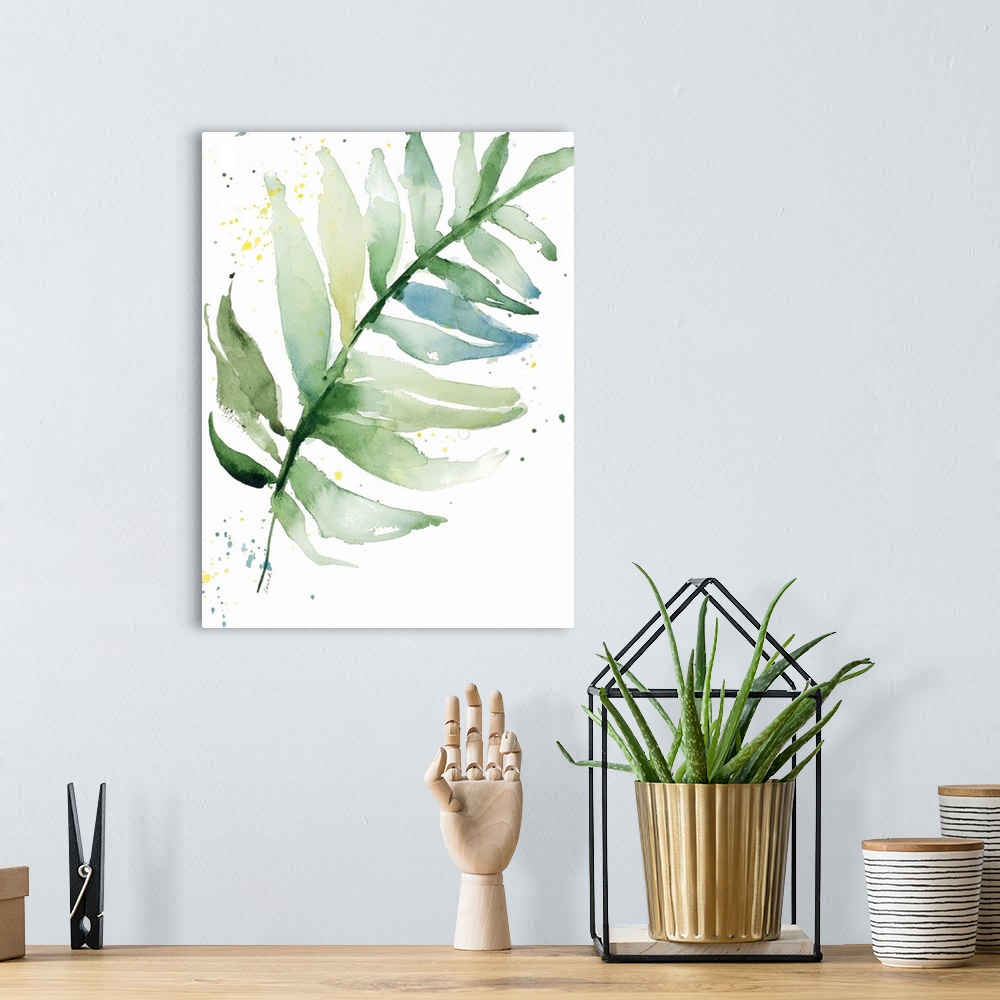 A bohemian room featuring Swaying Palm Fronds II