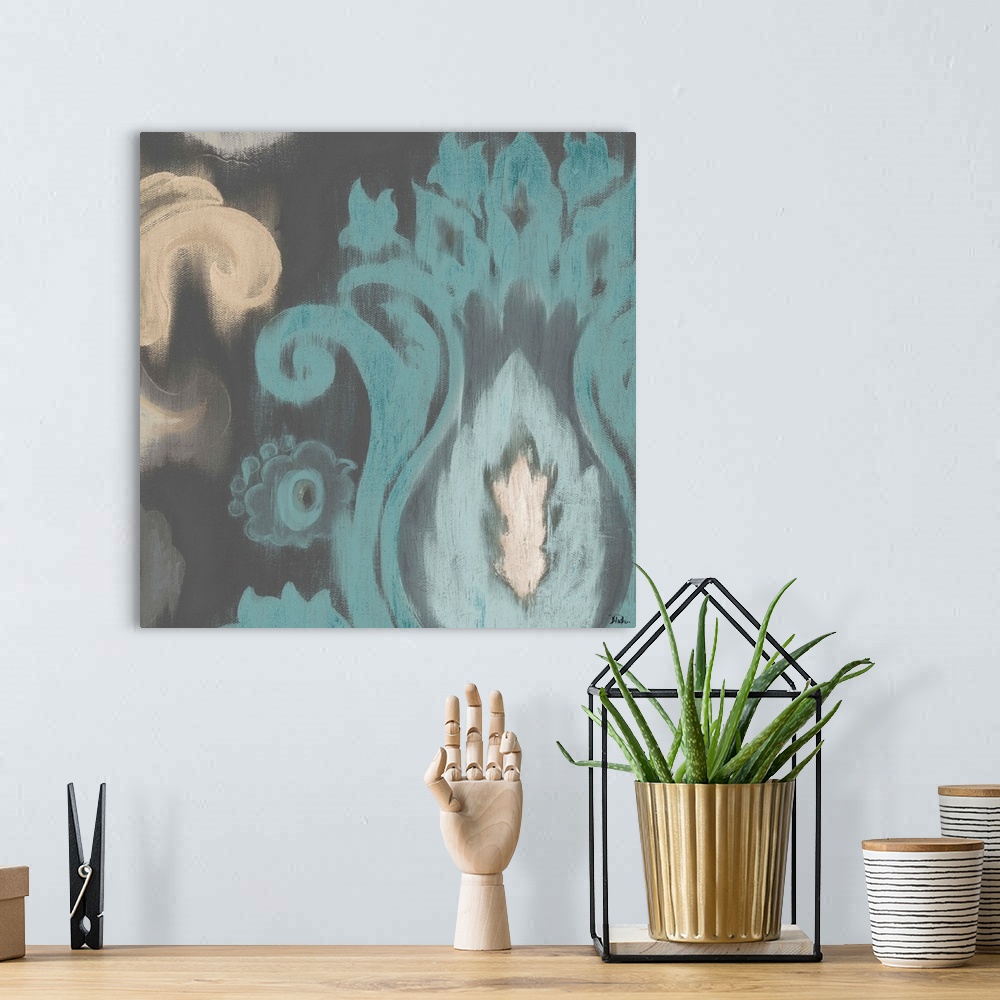 A bohemian room featuring Teal Transitions I