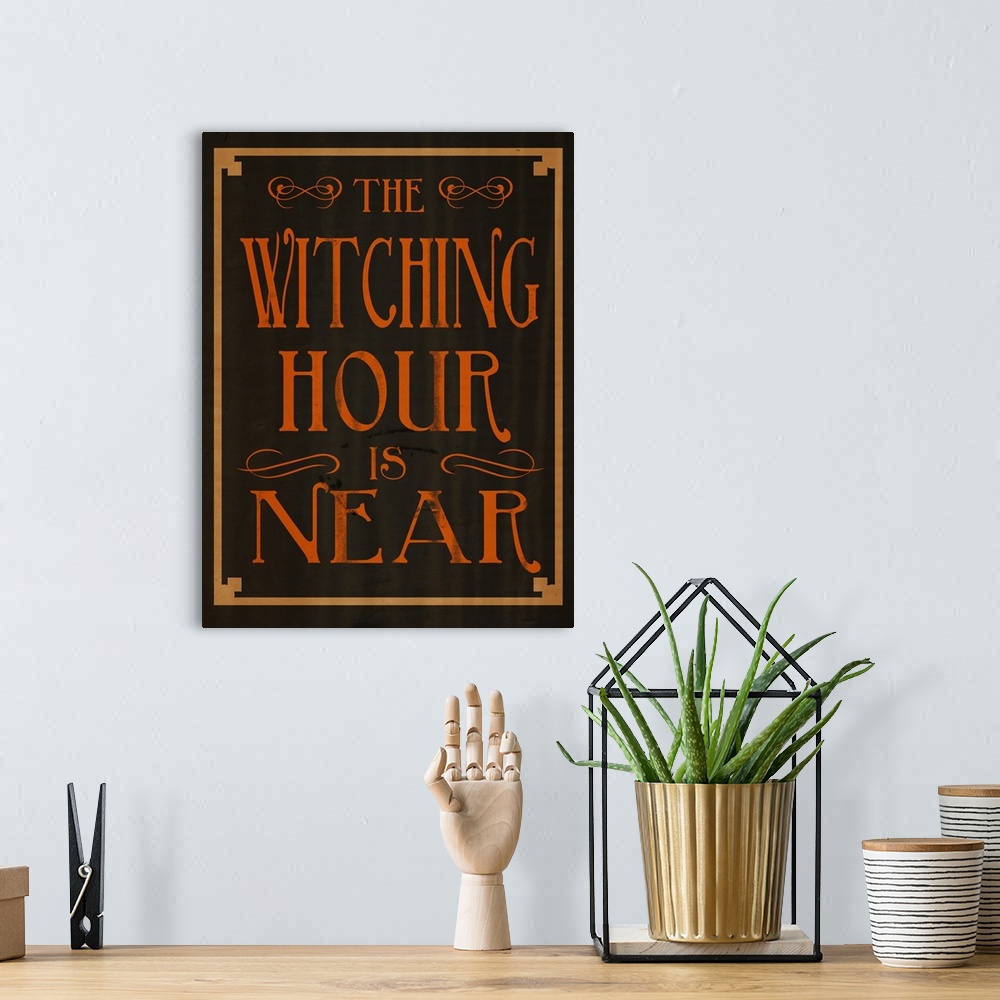 A bohemian room featuring "The Witching Hour is Near"