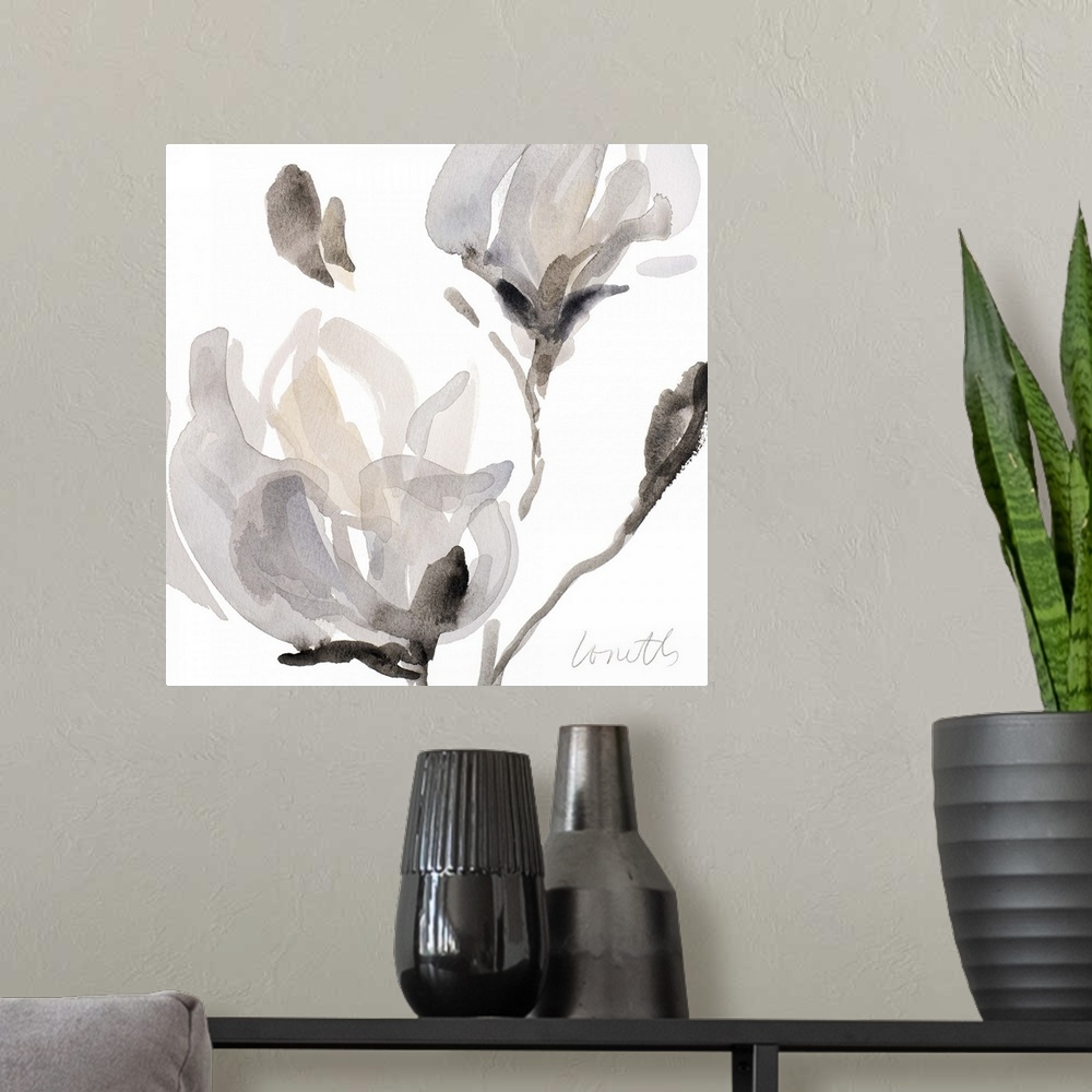 A modern room featuring Tonal Magnolias I