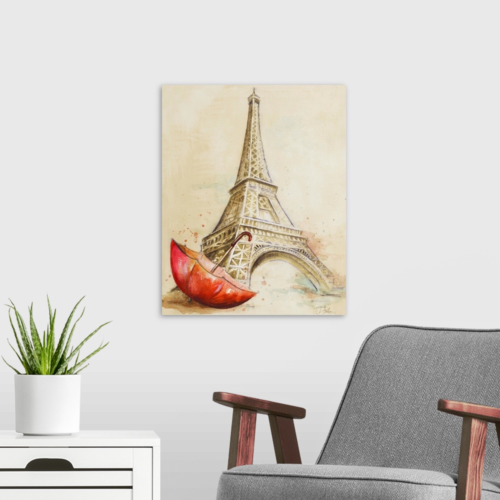 A modern room featuring Tour Eiffel