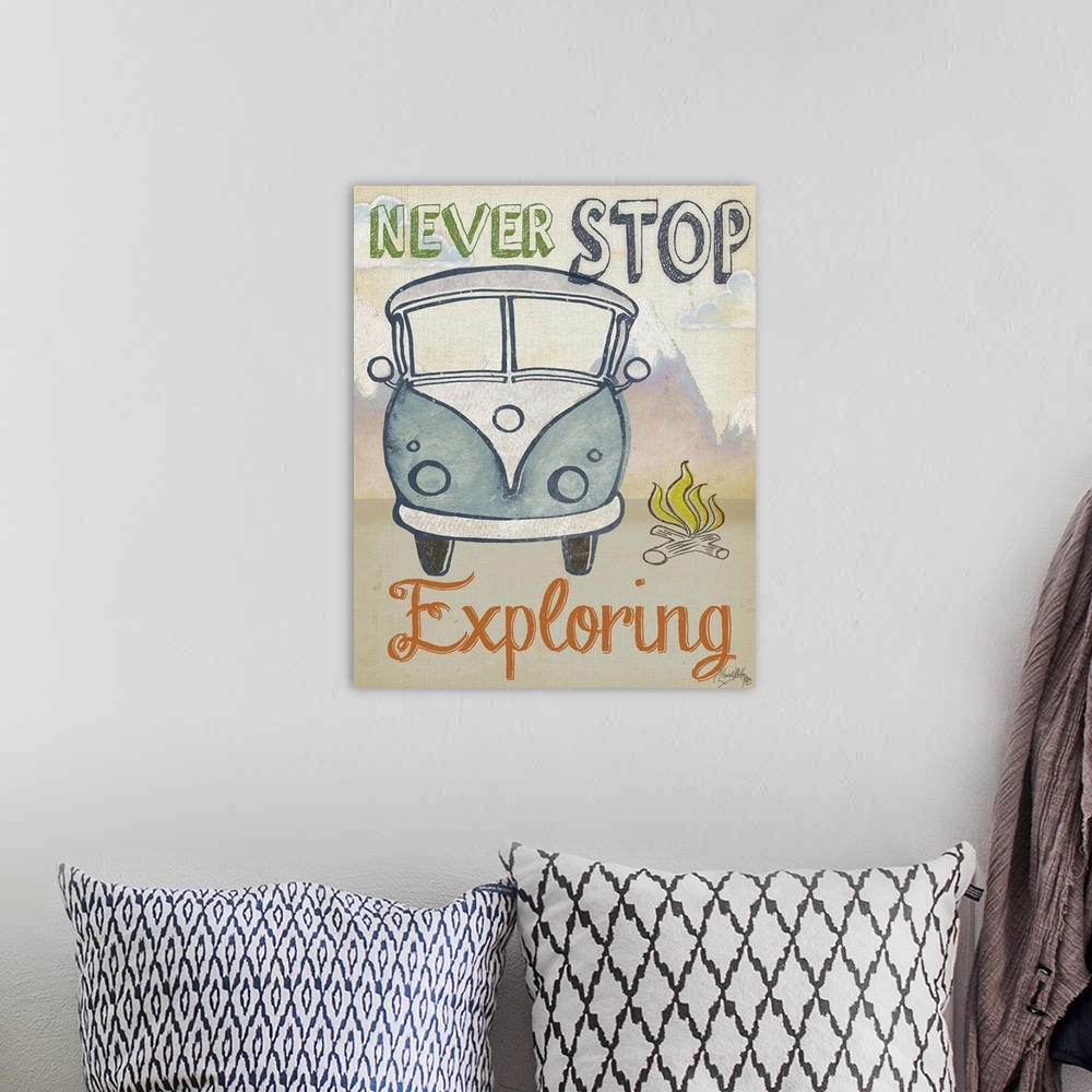 A bohemian room featuring Traveling I