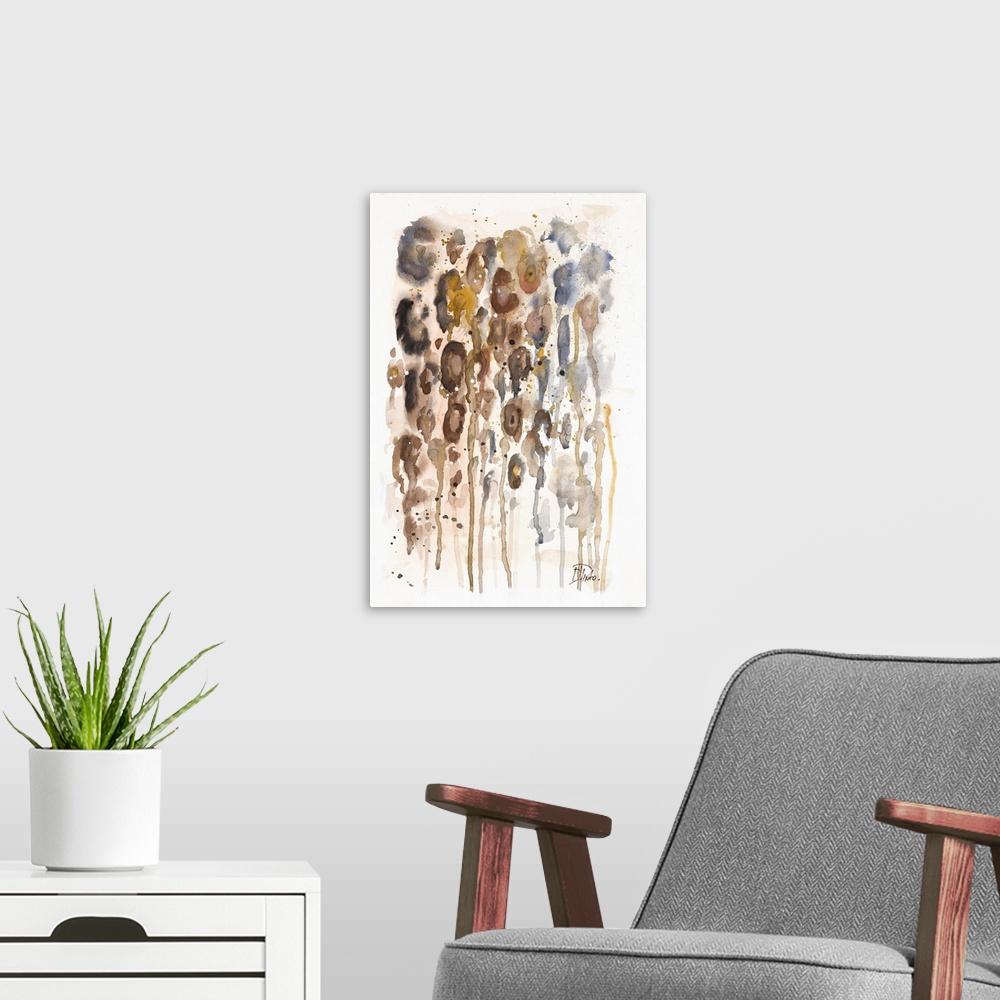 A modern room featuring Watercolor Animal Skin I