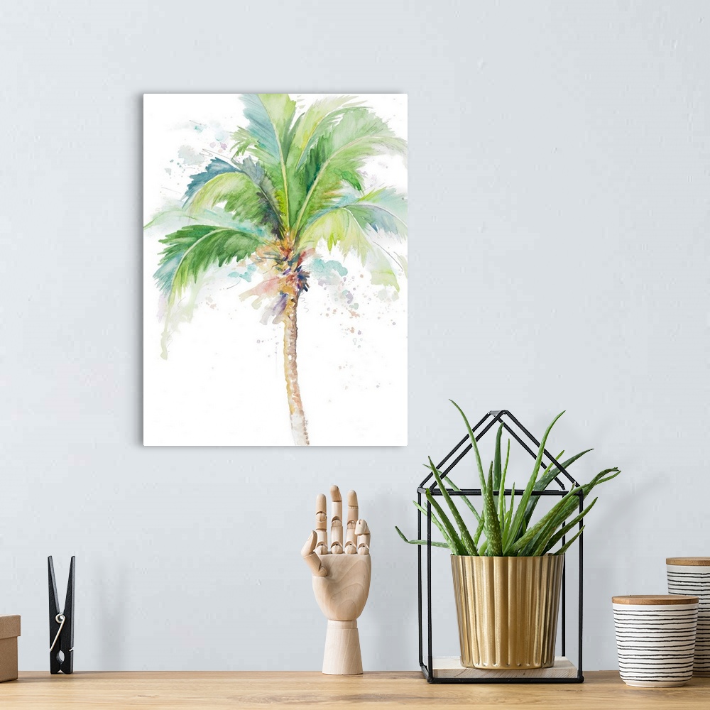 A bohemian room featuring Watercolor Coconut Palm