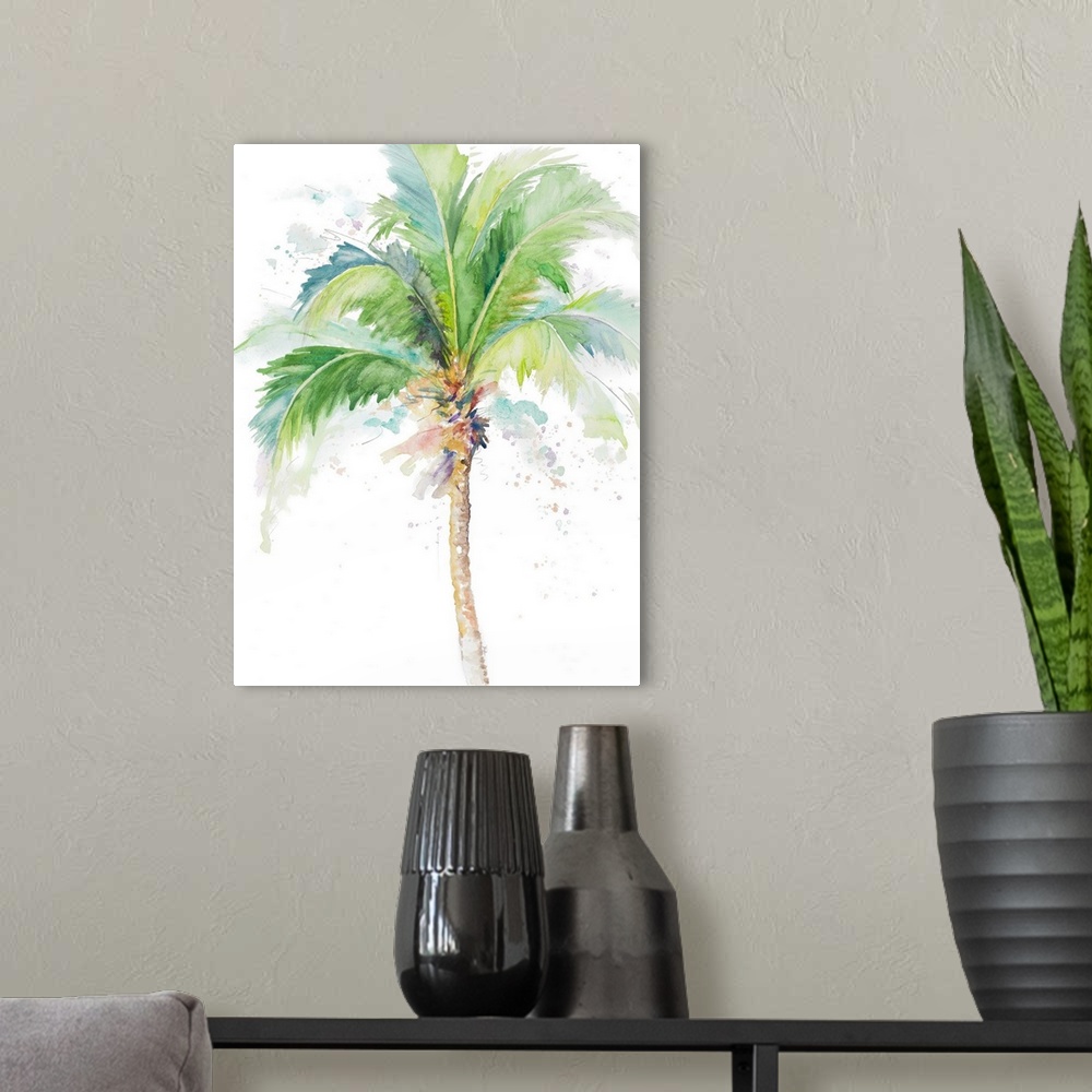 A modern room featuring Watercolor Coconut Palm