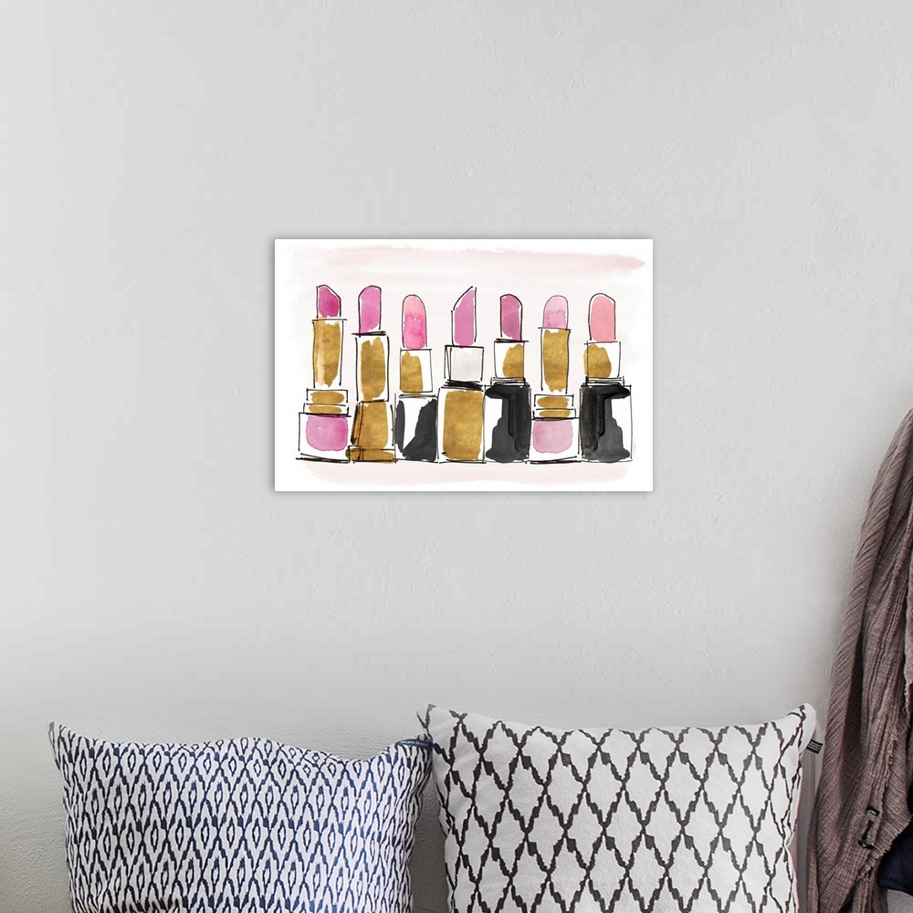 A bohemian room featuring Watercolor Lipsticks