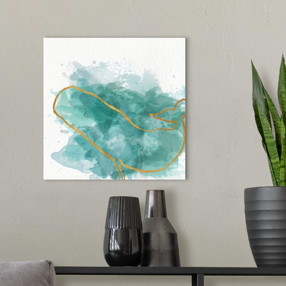 A modern room featuring Watercolor Sealife II