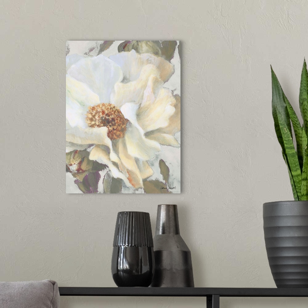 A modern room featuring White Peony and Buds