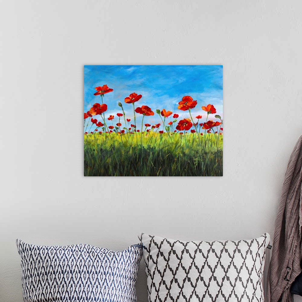A bohemian room featuring Wild Poppies