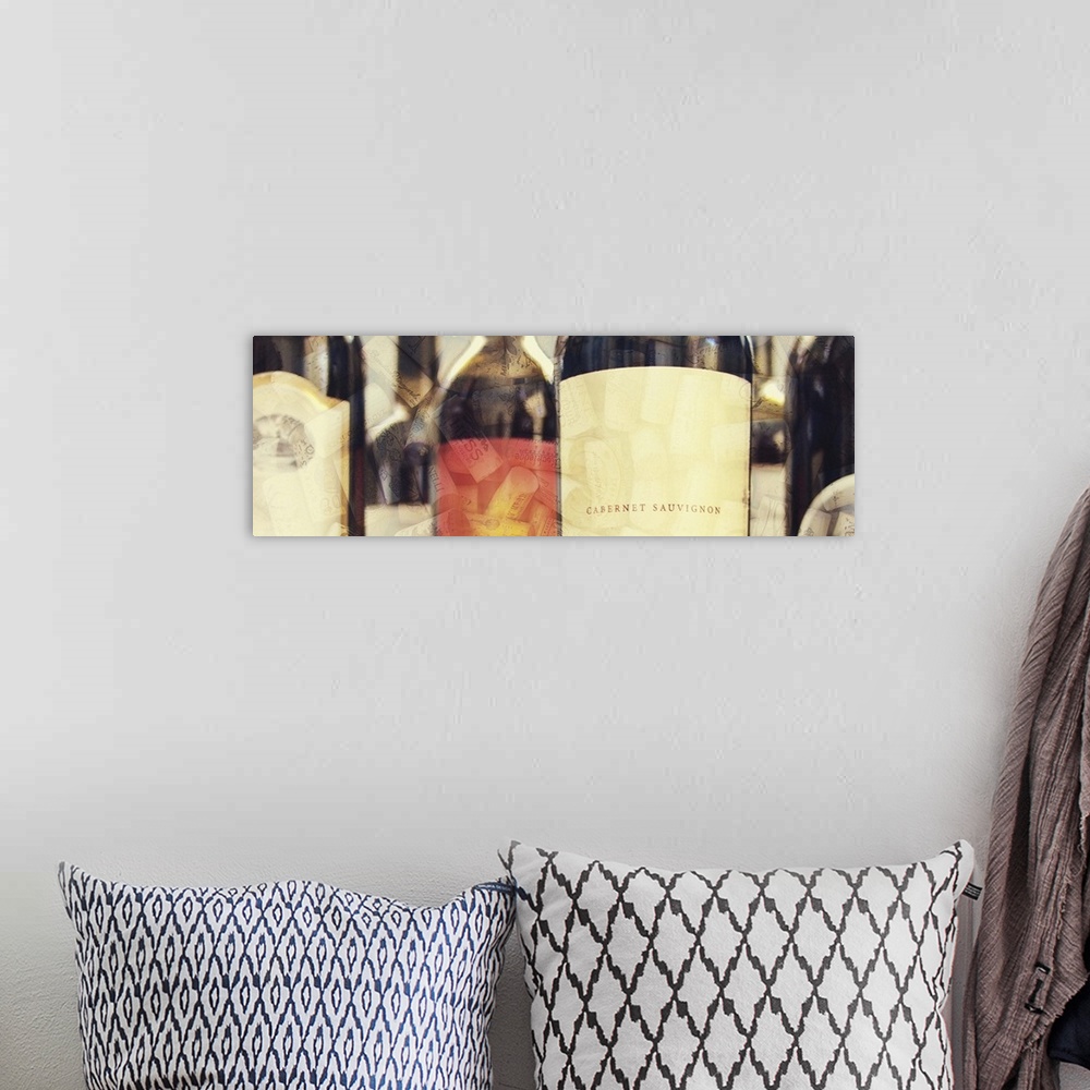 A bohemian room featuring Wine Label Panel I