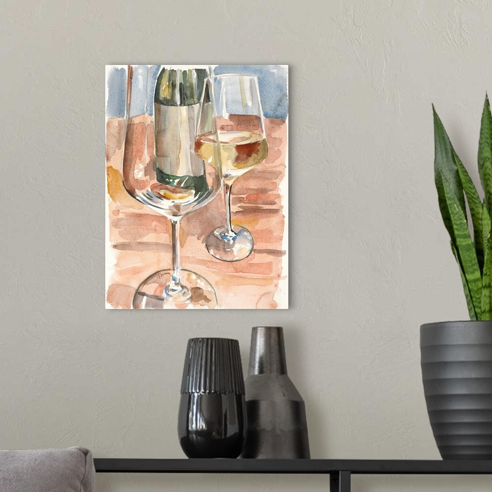 A modern room featuring Wine Series I