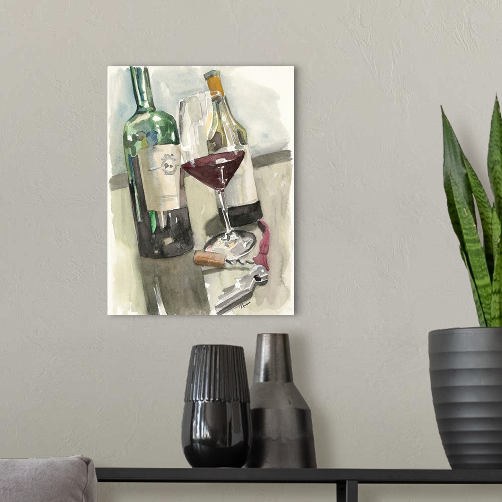 A modern room featuring Wine Series II