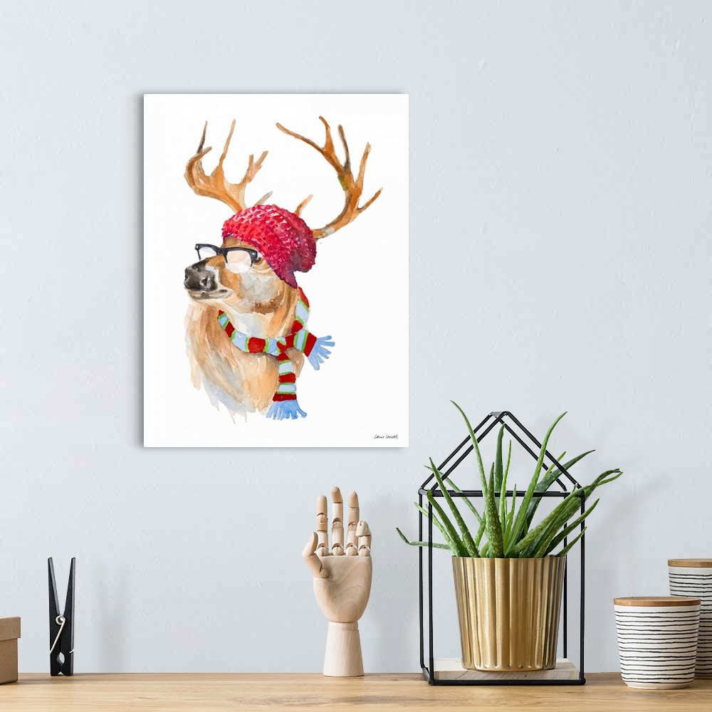 A bohemian room featuring Winter Fun Deer