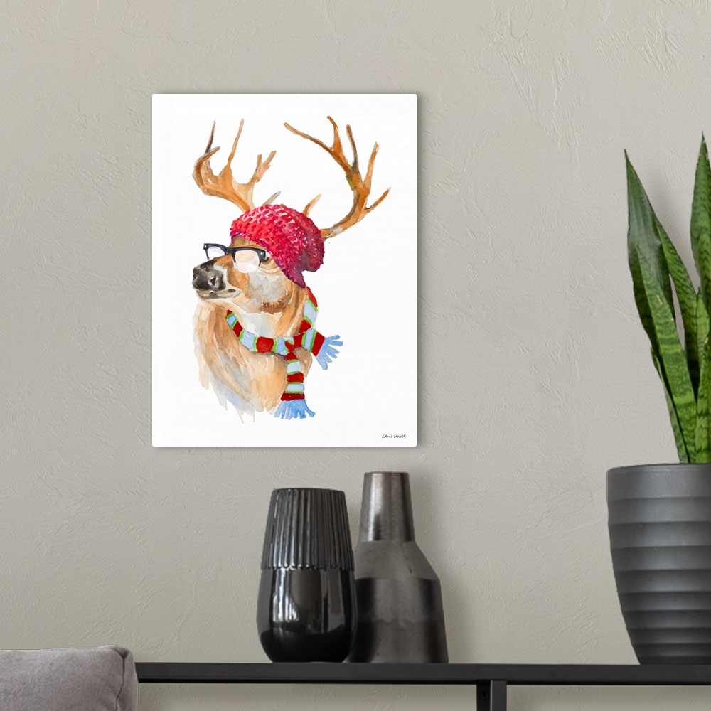 A modern room featuring Winter Fun Deer
