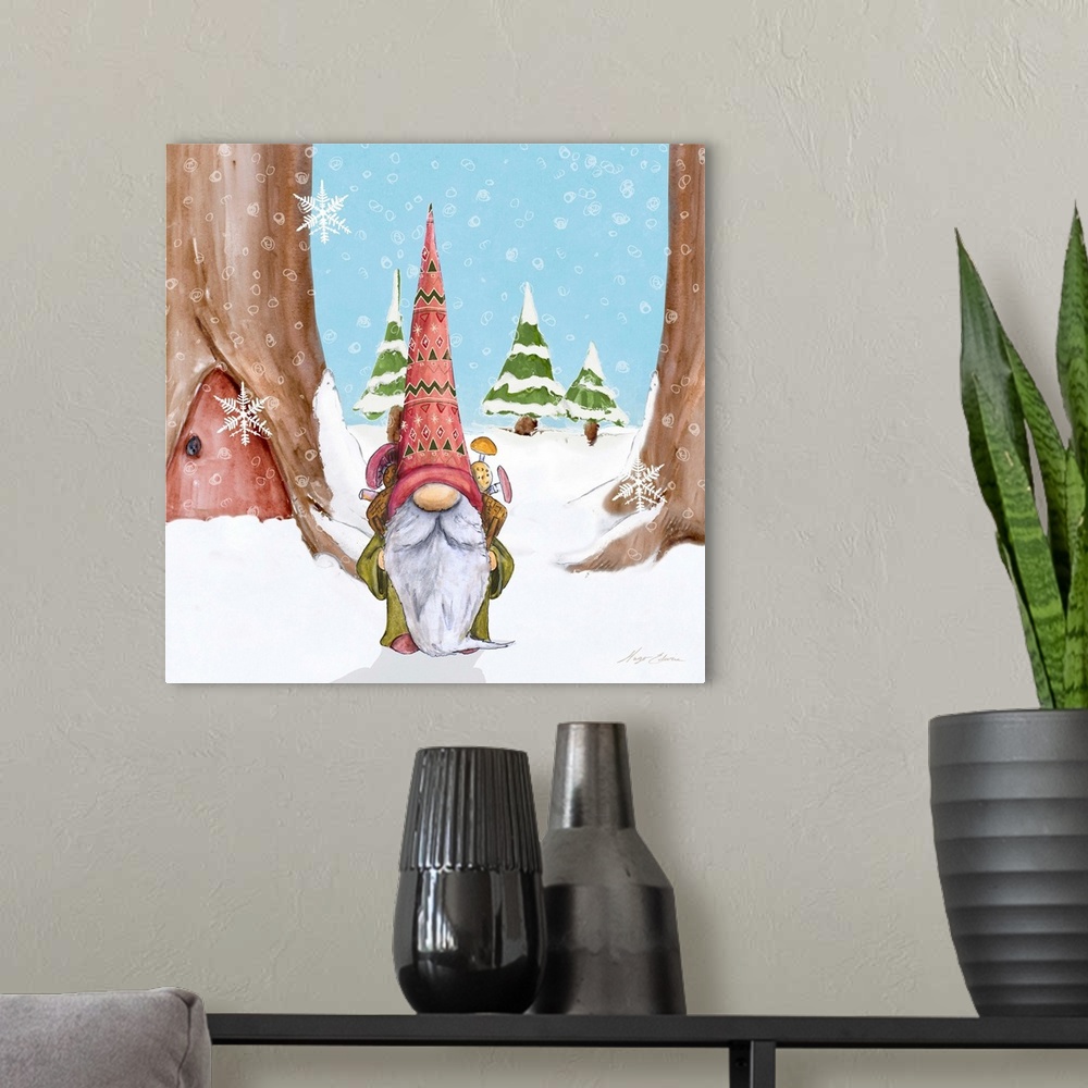 A modern room featuring Winter Gnome I