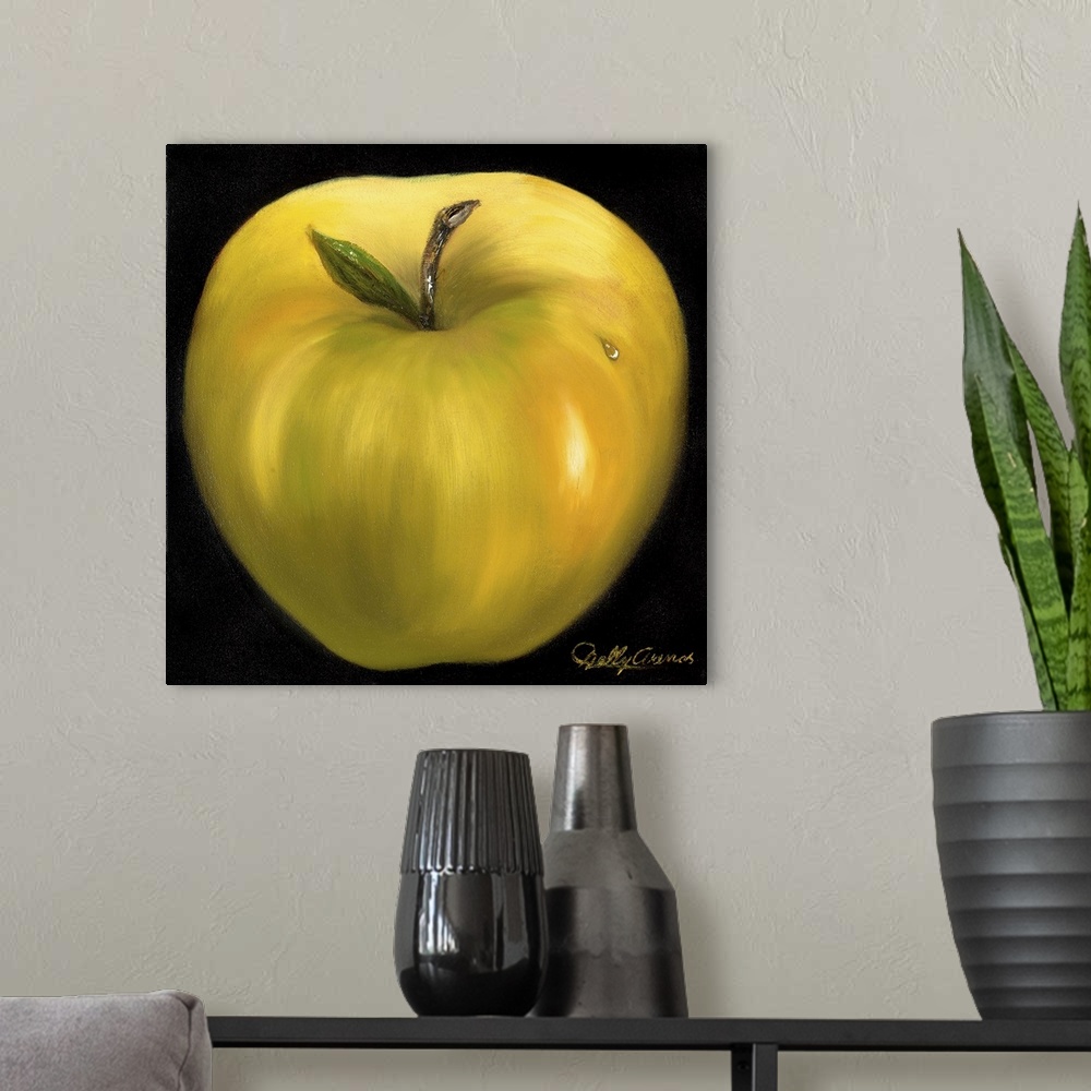 A modern room featuring Yellow Apple
