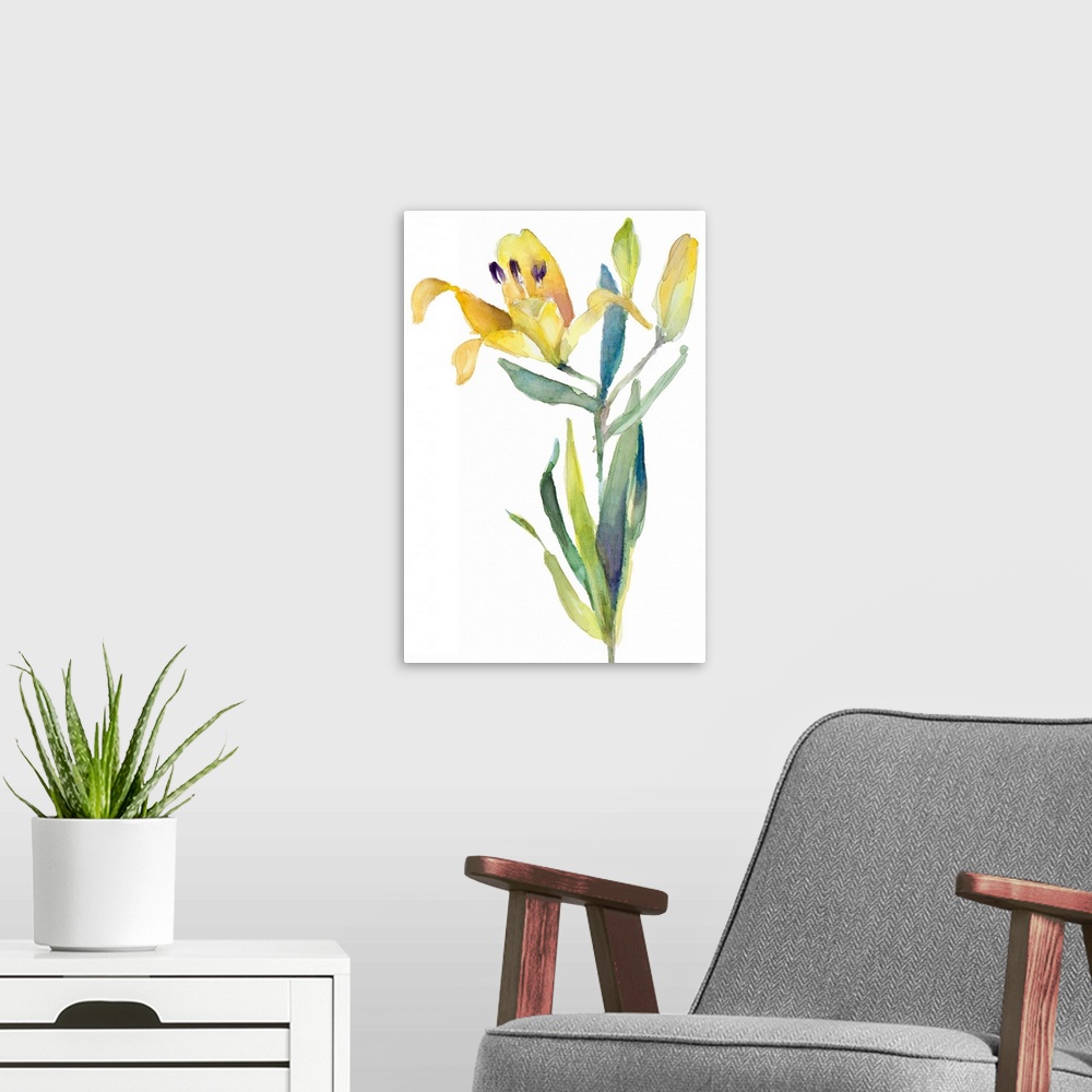 A modern room featuring Yellow Lily
