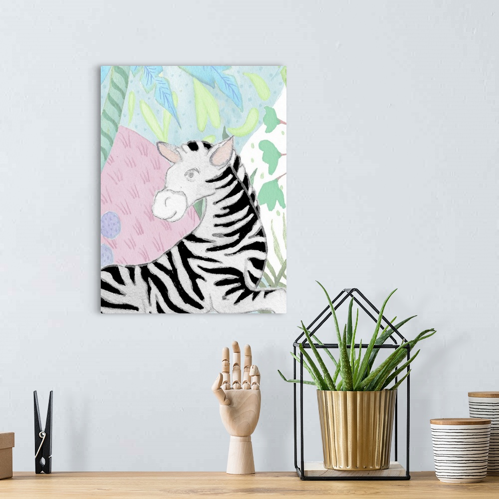 A bohemian room featuring Zebra In The Tropics
