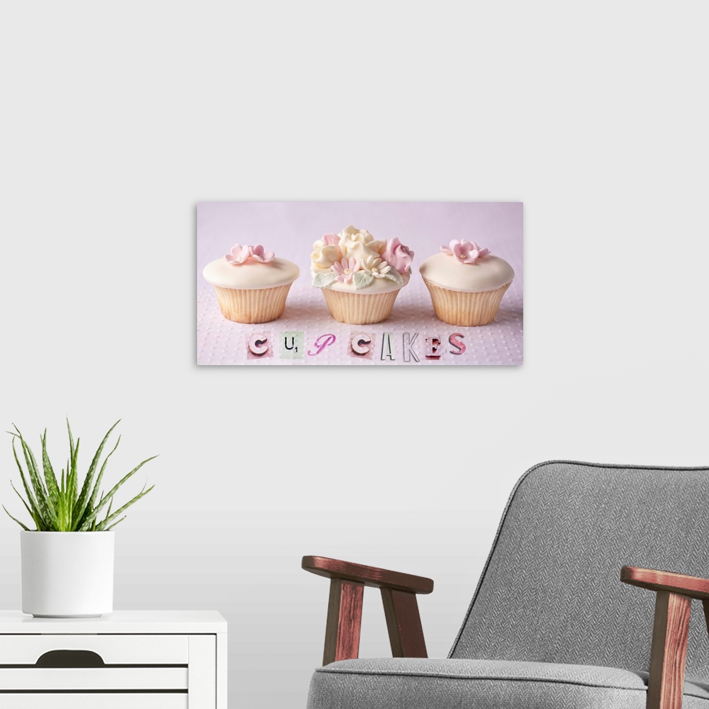 A modern room featuring Cupcakes