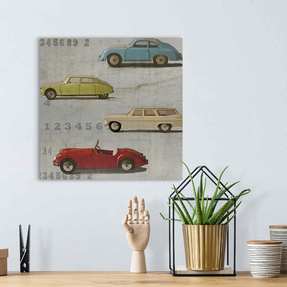 A bohemian room featuring Vintage Cars