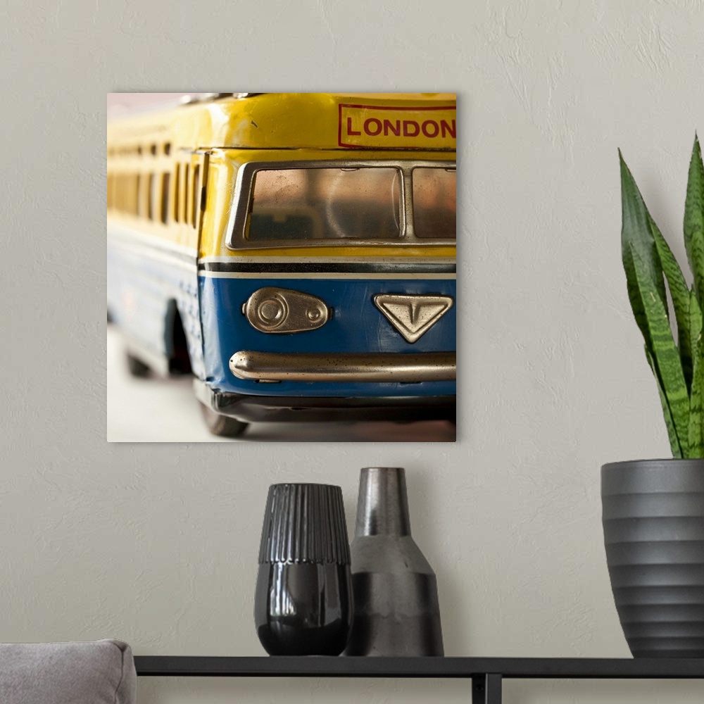 A modern room featuring Yellow Bus