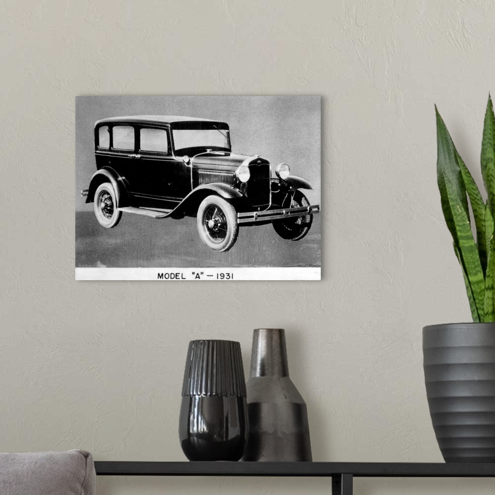 A modern room featuring AUTOMOBILE: MODEL A FORD, 1931.