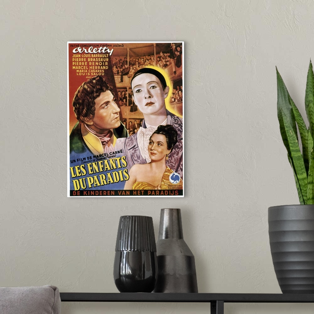 A modern room featuring French poster for the film 'Les Enfants du Paradis' ('Children of Paradise'), 1945, directed by M...