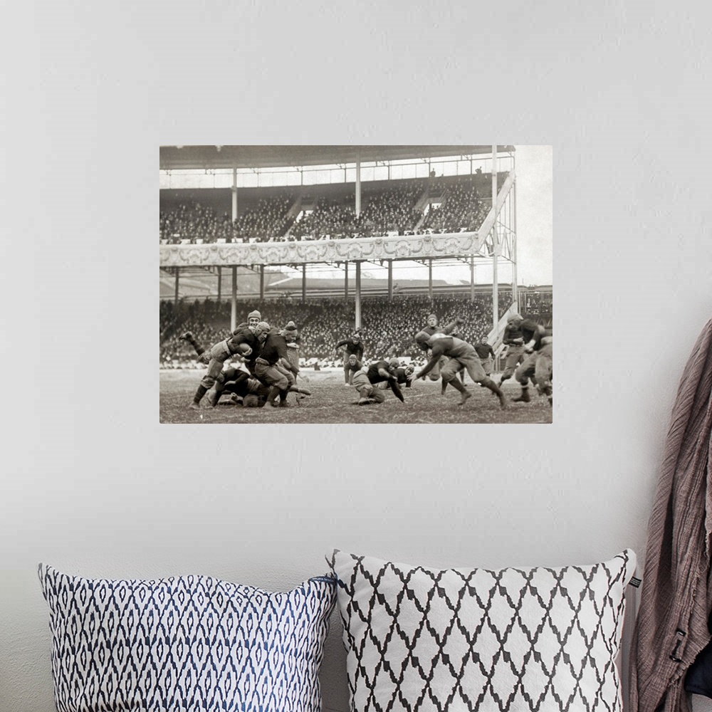 A bohemian room featuring Football game between the U.S. Army and U.S. Navy at the Polo Grounds, New York City, 1916.