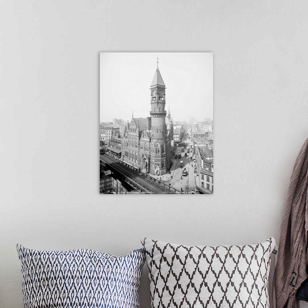 A bohemian room featuring Jefferson Market Courthouse at 425 Sixth Avenue in New York City. Now a branch of the New York Pu...