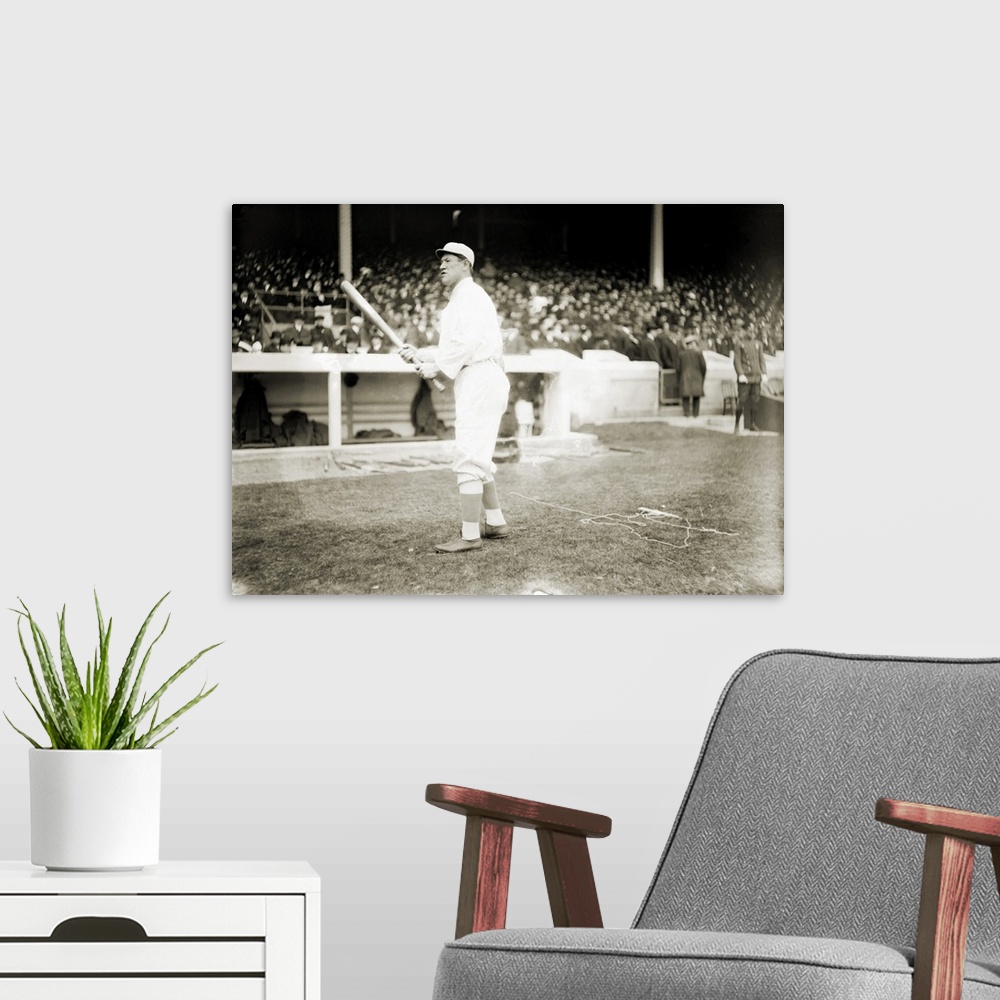 A modern room featuring James Francis Thorpe. American athlete. Thorpe playing baseball for the New York Giants at the Po...