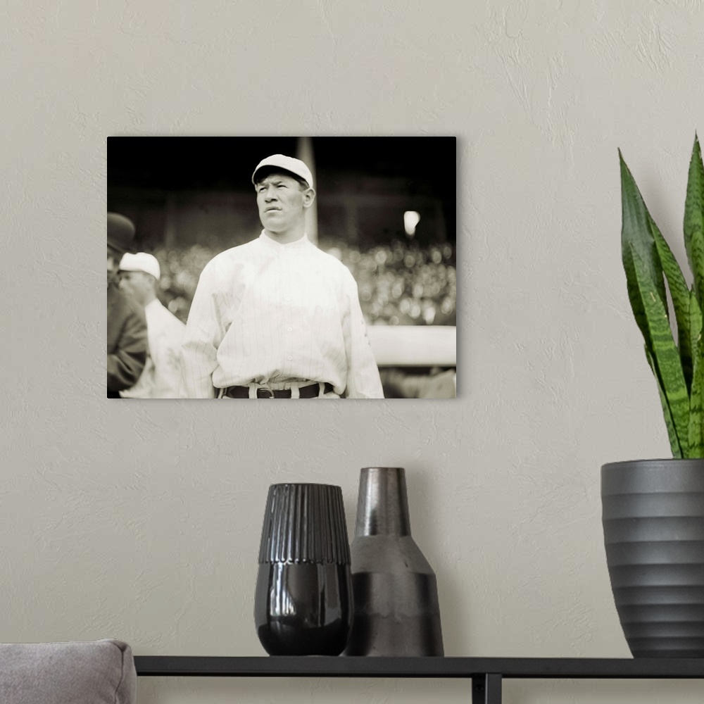 A modern room featuring James Francis Thorpe. American athlete. Thorpe playing baseball for the New York Giants at the Po...