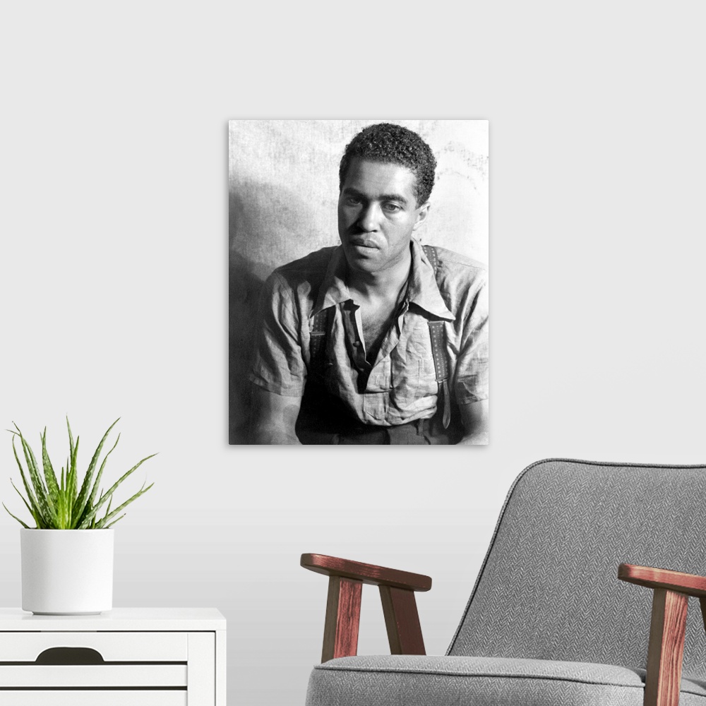A modern room featuring (1910-2006). American actor and father of actor James Earl Jones. Photographed by Carl Van Vechte...