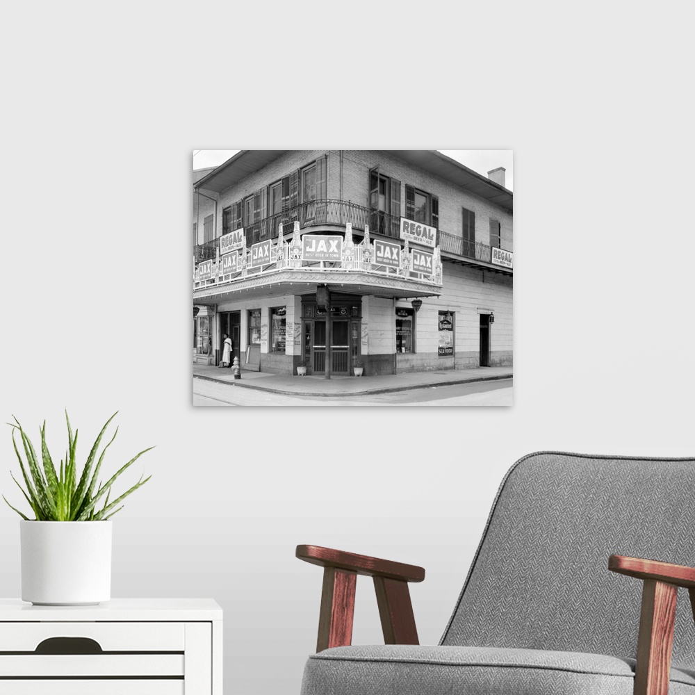 A modern room featuring New Orleans, Restaurant. A View Of Tortorich Restaurant On the Corner Of Royal And St. Louis Stre...