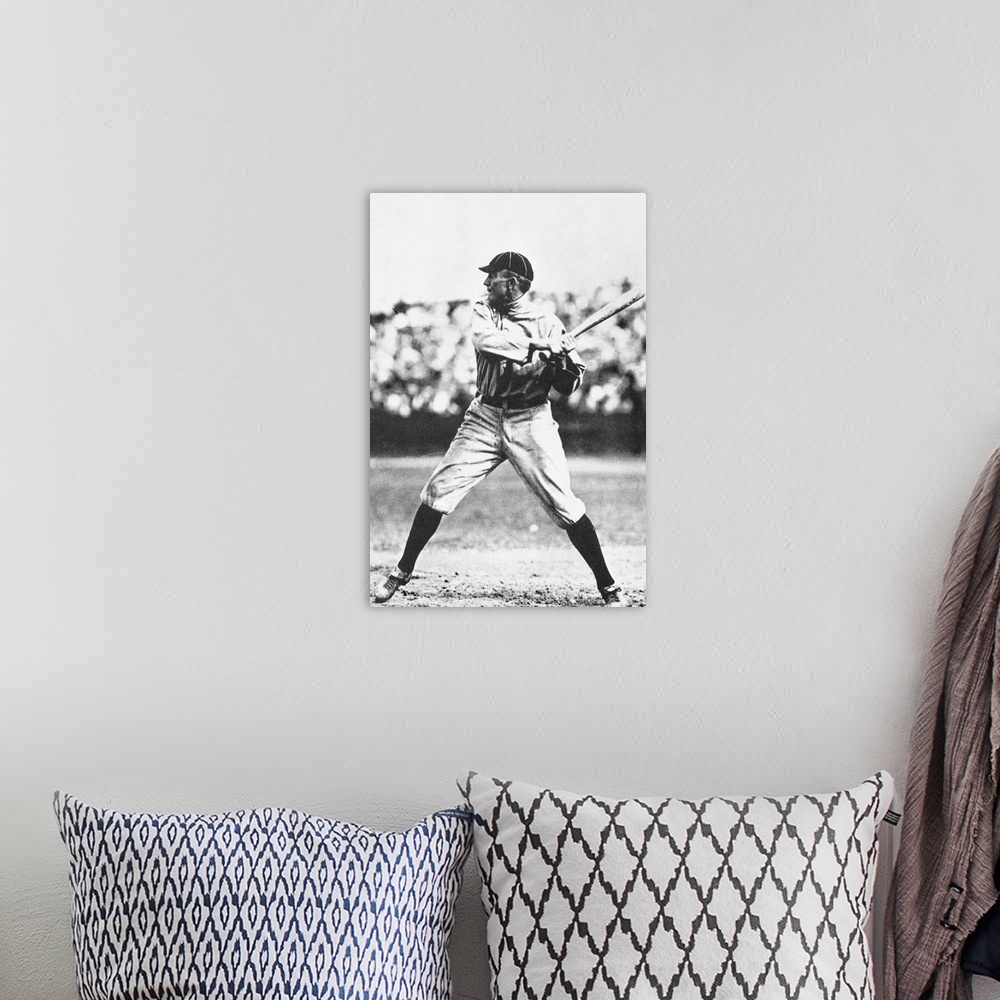 A bohemian room featuring Tyrus Raymond Cobb. American baseball player.