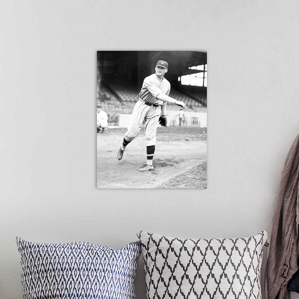 A bohemian room featuring (1887-1946). American baseball player. Pitching in 1924.
