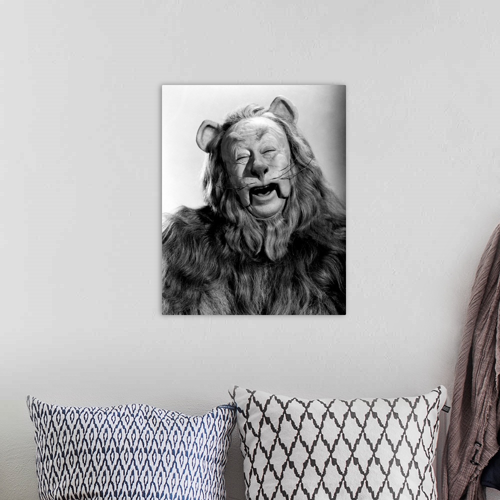 A bohemian room featuring Bert Lahr as the Cowardly Lion in the 1939 MGM production of 'The Wizard of Oz.'