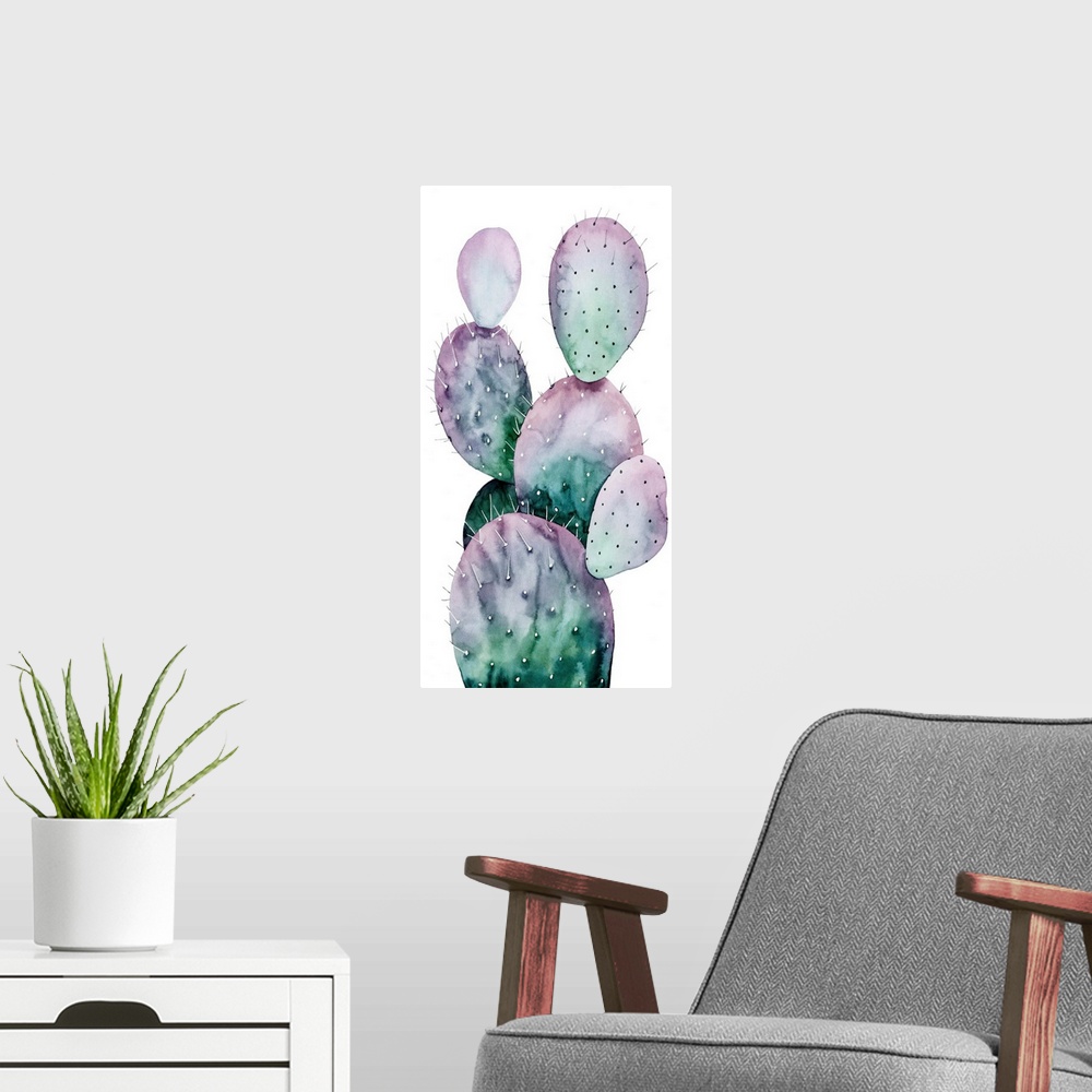 A modern room featuring Midnight Cactus II