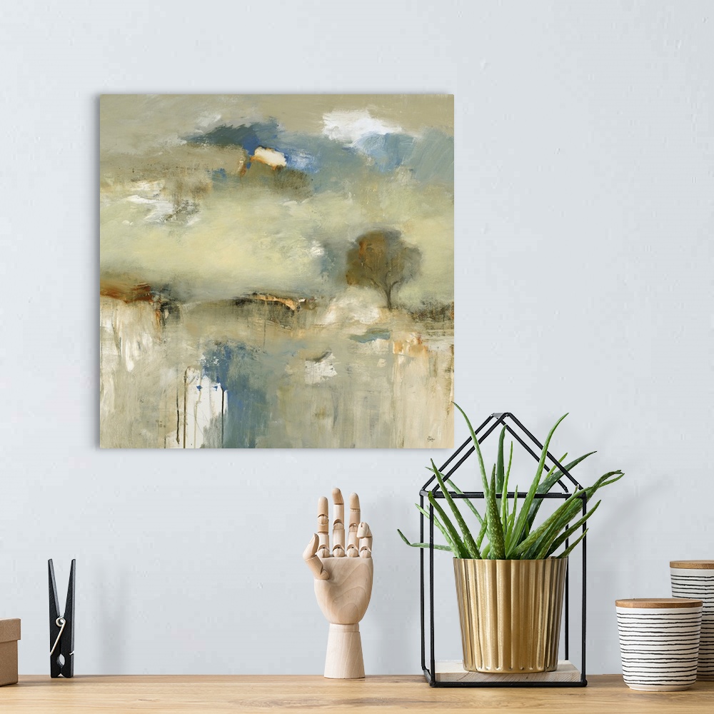 A bohemian room featuring Abstracted Landscape III