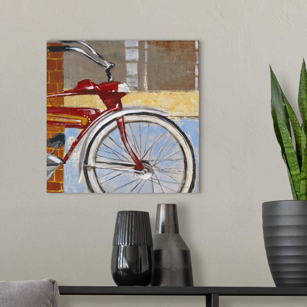 A modern room featuring Bicycle