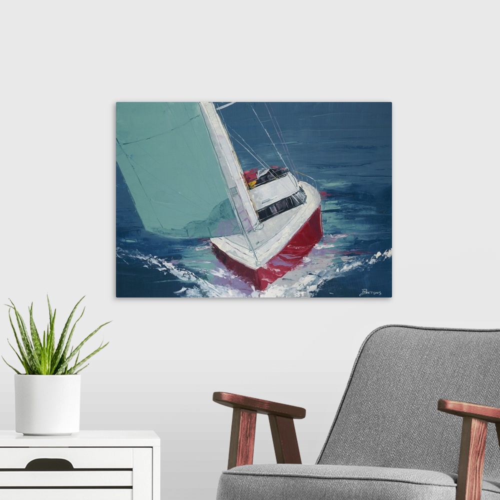 A modern room featuring Day Sailing